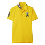 Giordano Men Polo Shirt Men Embroidered 3D Lion Multi Color Polo Men Embroidery Contrast Color Polo Fashion Camisa Polo