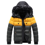 Fashion Men Hooded Fur Collar Parkas 2020 Winter Men's Thick Warm Parkas Jackets Male Cotton Thermal Outdoor Windproof Outerwear