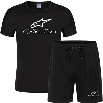 Alpinestar Fashion T-shirt Shorts Men's Sportswear Summer Men's Suit Clothes Short-sleeved T-shirt Shorts Beach Casual Sets 2PC