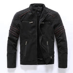 2020 New Men's PU Leather Jacket Plus Velvet Warm Zipper Coat Male Windproof Motorcycle Jacket Coats Man Leather Biker Outwear