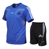 Running T Shirt Men Sport GYM Tshirt Short Sleeve Football Basketball Tennis Shirt Quick Dry Fitness Sports Set Suits Sportswear
