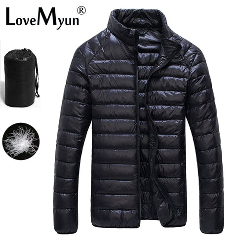 2019 Autumn Winter puffer Duck Down Jacket Ultra light Men 90% Coat Waterproof Down Parkas  Fashion mens collar Outerwear coat